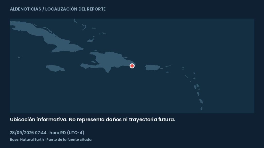 Mapa informativo: 5 km al oeste-suroeste de San Rafael del Yuma, República Dominicana