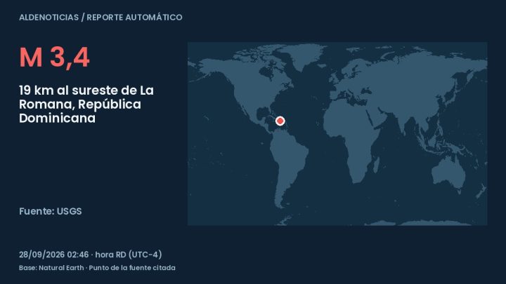 Portada del reporte: 19 km al sureste de La Romana, República Dominicana