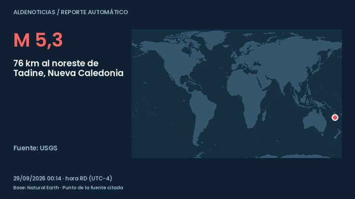 Portada del reporte: 76 km al noreste de Tadine, Nueva Caledonia