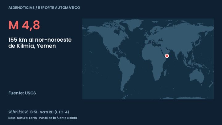 Portada del reporte: 155 km al nor-noroeste de Kilmia, Yemen