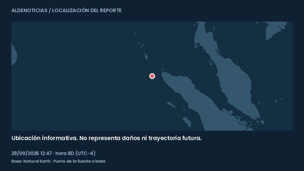 Mapa informativo: 115 km al oeste-suroeste de Banda Aceh, Indonesia