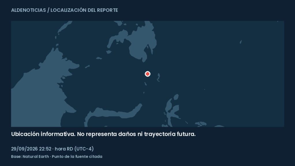 Mapa informativo: 104 km al sur-sureste de Sarangani, Filipinas