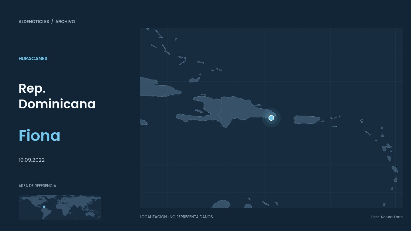 Mapa de referencia de Rep. Dominicana para el archivo del huracán fiona