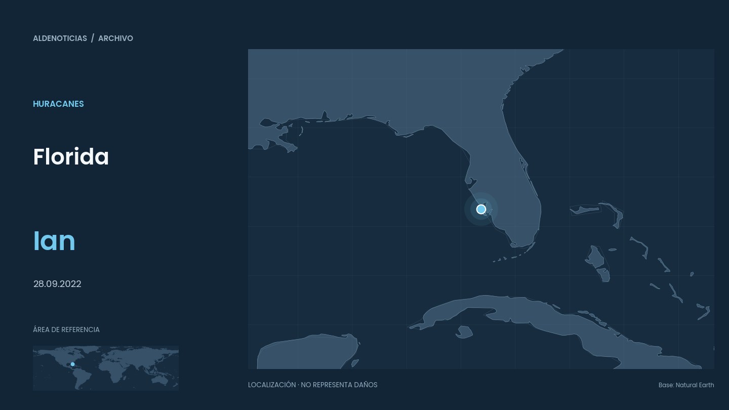 Mapa de referencia de Florida para el archivo del huracán ian