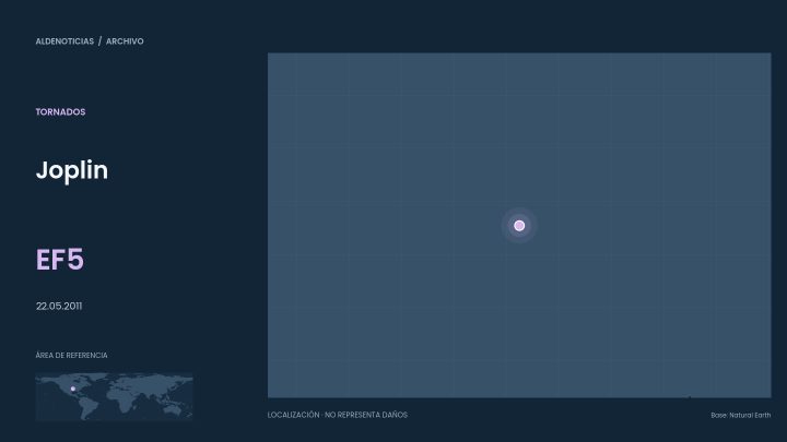 Mapa de referencia de Joplin para el acontecimiento de 2011