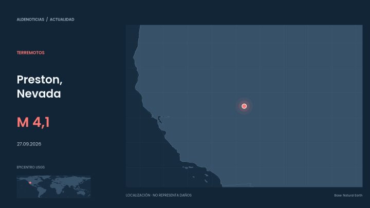 Mapa de ubicación: Preston, Nevada, M 4,1, 2026-09-27