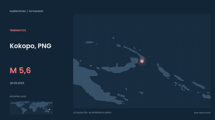 Mapa de ubicación: Kokopo, PNG, M 5,6, 2026-09-26