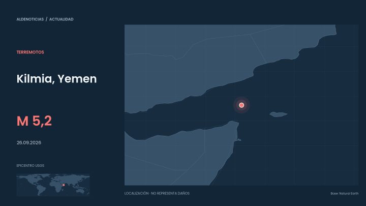 Mapa de ubicación: Kilmia, Yemen, M 5,2, 2026-09-26