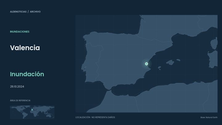 Mapa de referencia de Valencia para el acontecimiento de 2024