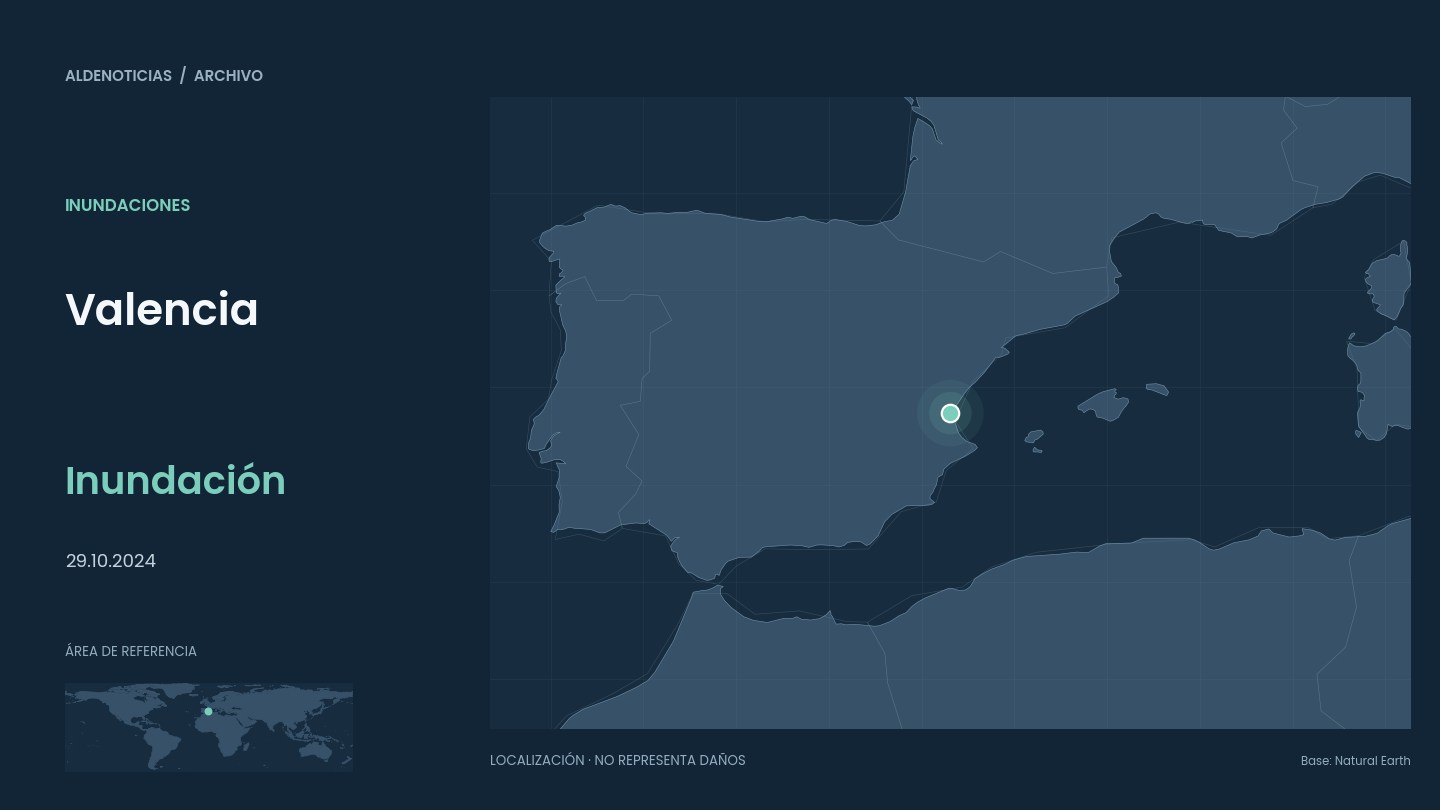 Mapa de referencia de Valencia para el acontecimiento de 2024