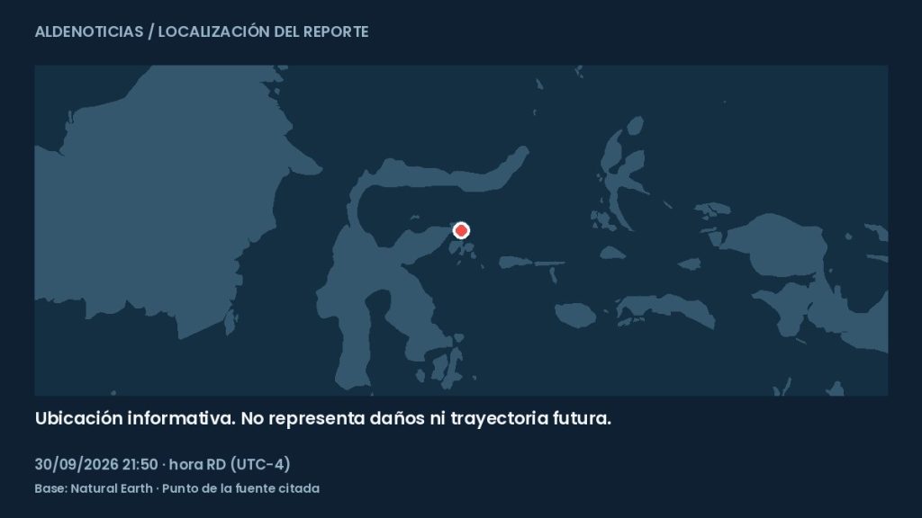 Mapa informativo: 45 km al este-noreste de Luwuk, Indonesia
