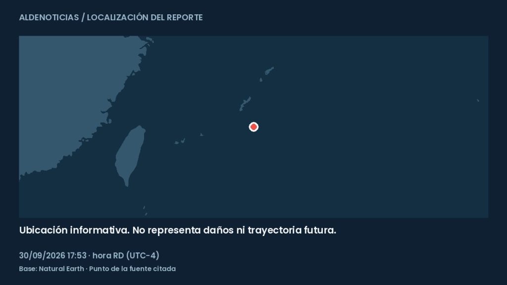 Mapa informativo: 131 km al sureste de Itoman, Japón