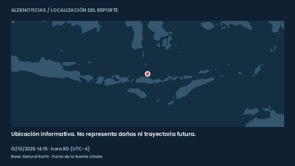 Mapa informativo: 83 km al noreste de Ruteng, Indonesia