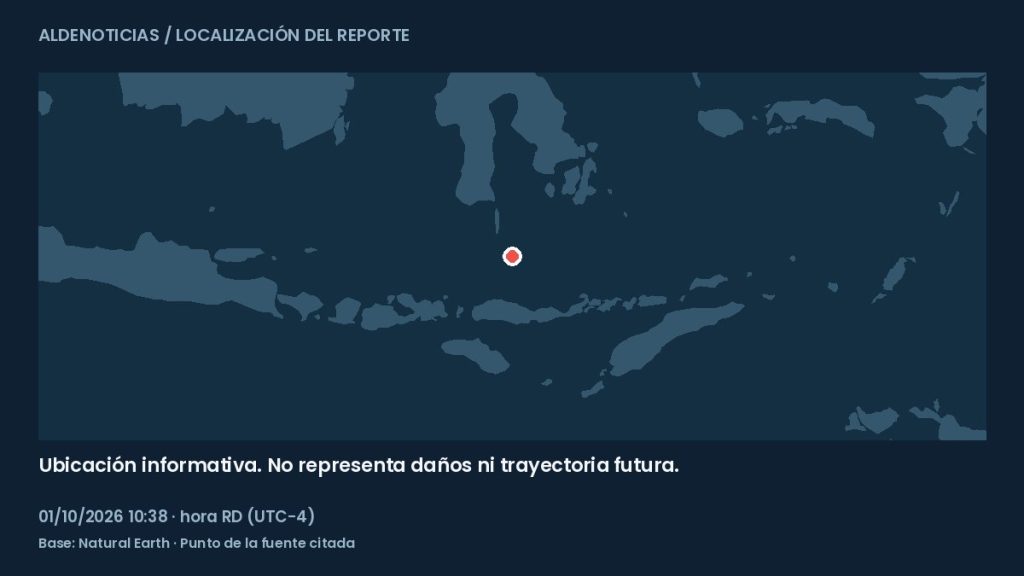 Mapa informativo: 176 km al nor-noreste de Ruteng, Indonesia