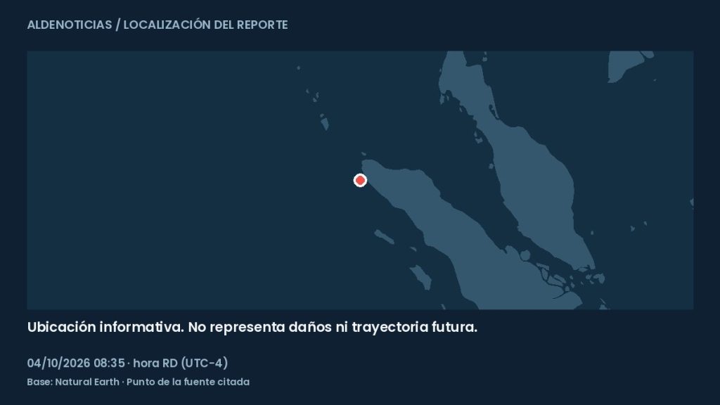 Mapa informativo: 81 km al sur-suroeste de Banda Aceh, Indonesia
