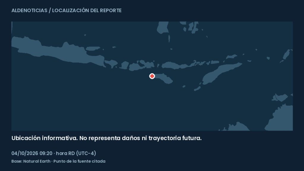 Mapa informativo: 39 km al oeste-suroeste de Tambolaka, Indonesia