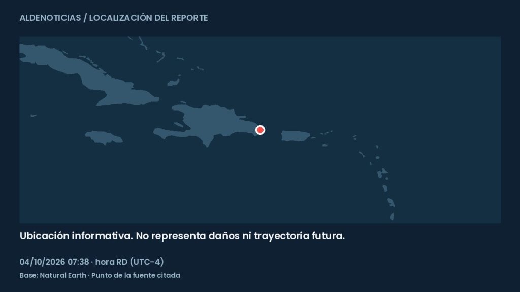 Mapa informativo: 3 km al suroeste de Punta Cana, República Dominicana