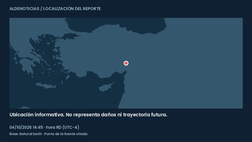 Mapa informativo: 21 km al este-sureste de Feke, Turquía