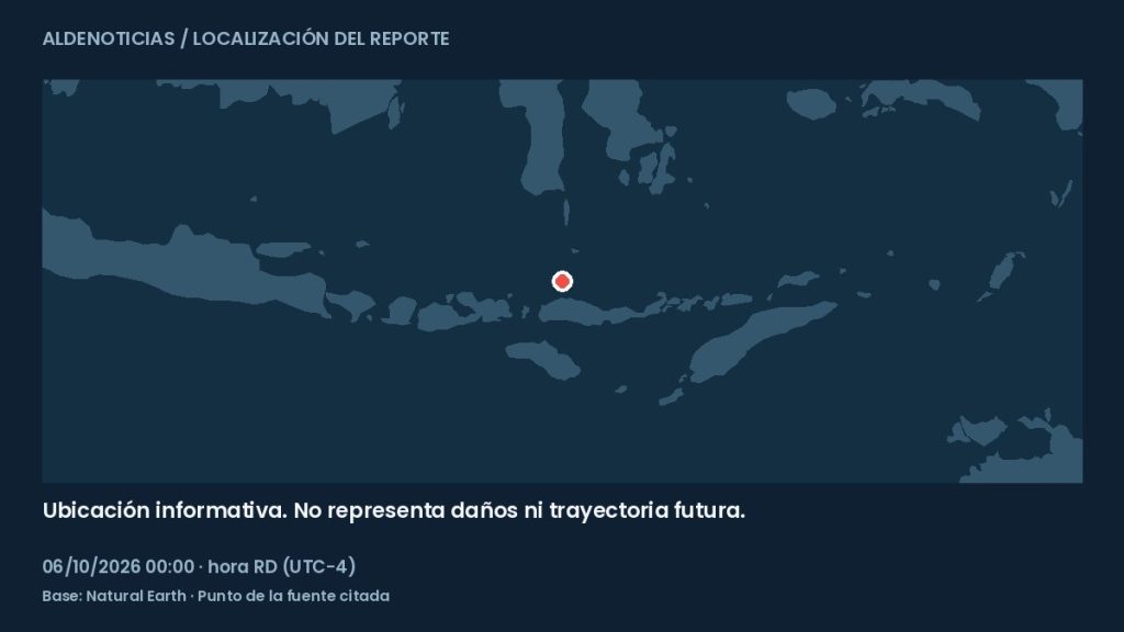 Mapa informativo: 86 km al norte de Ruteng, Indonesia