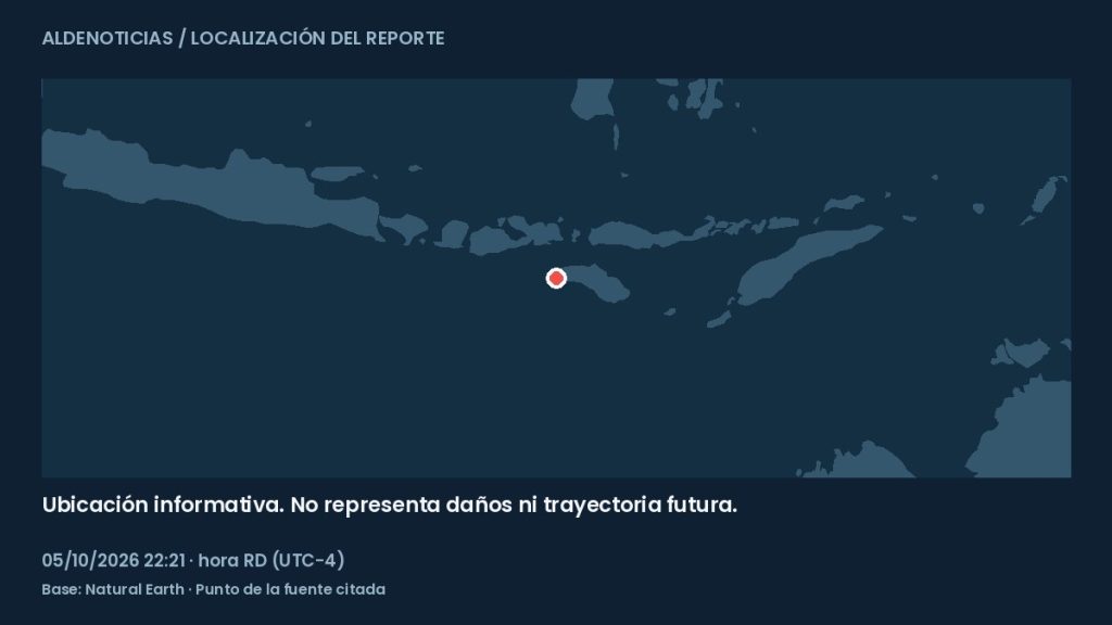 Mapa informativo: 39 km al suroeste de Tambolaka, Indonesia