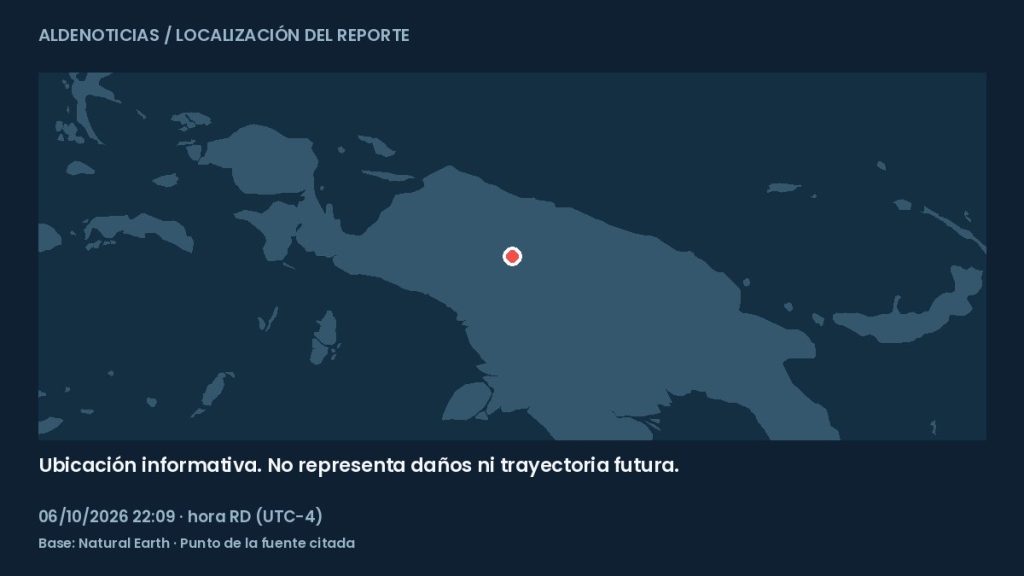 Mapa informativo: 189 km al suroeste de Abepura, Indonesia
