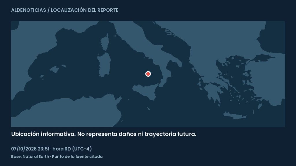 Mapa informativo: 81 km al nor-noroeste de Malfa, Italia