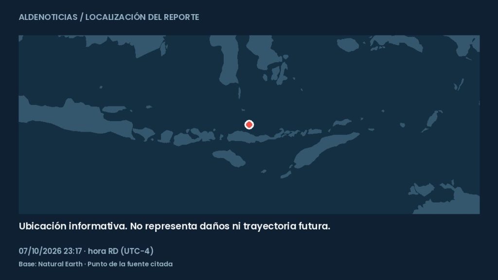Mapa informativo: 101 km al noreste de Ruteng, Indonesia