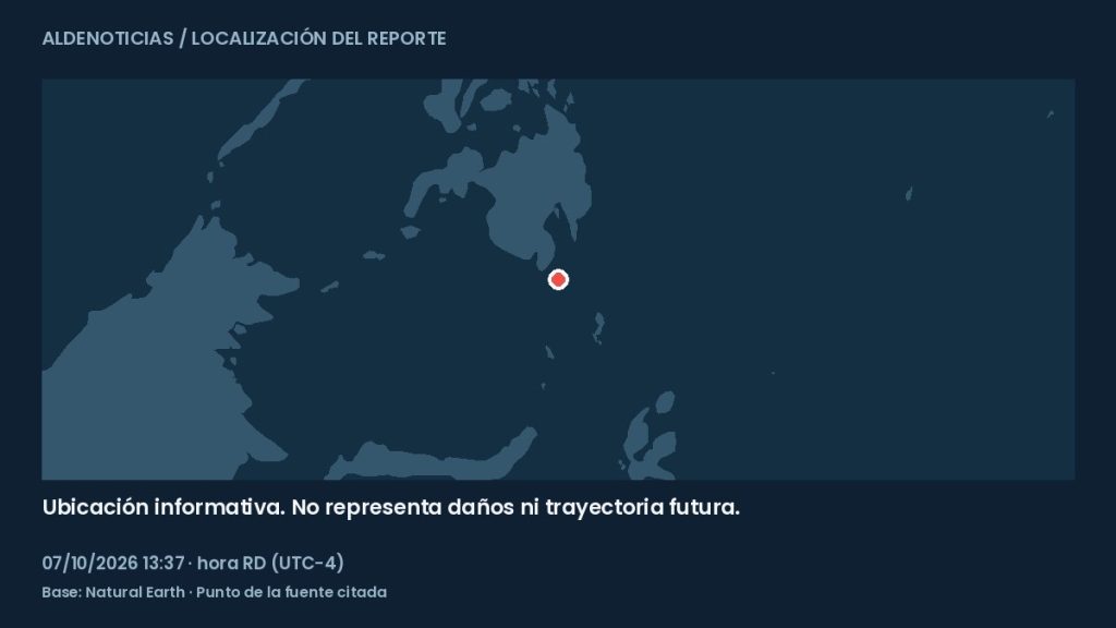Mapa informativo: 34 km al este de Sarangani, Filipinas