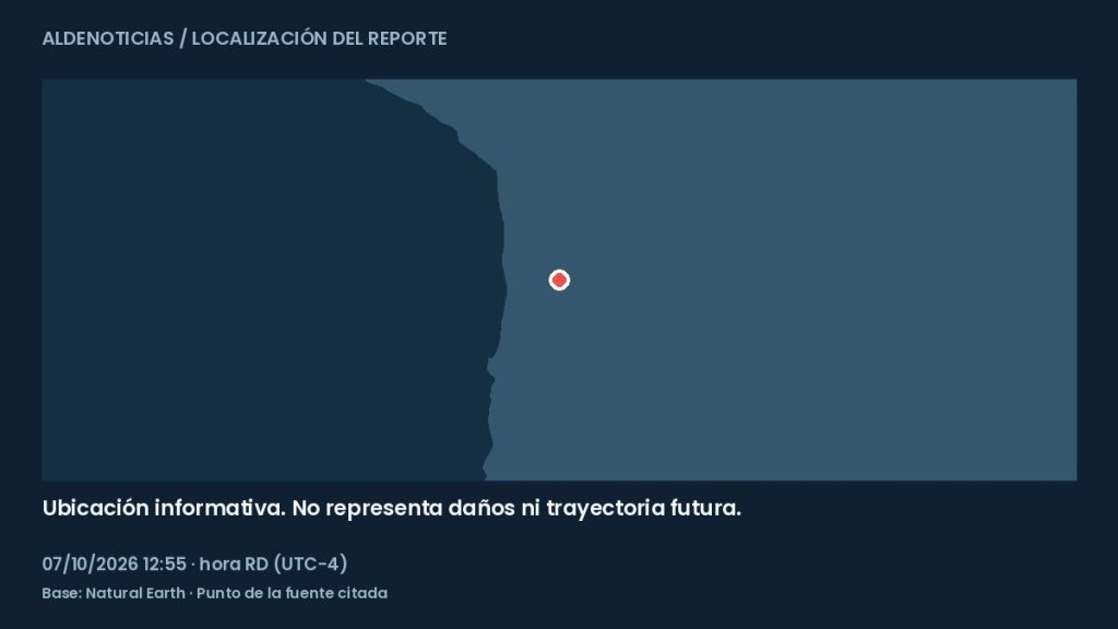 Mapa informativo: 45 km al oeste-noroeste de Ollagüe, Chile