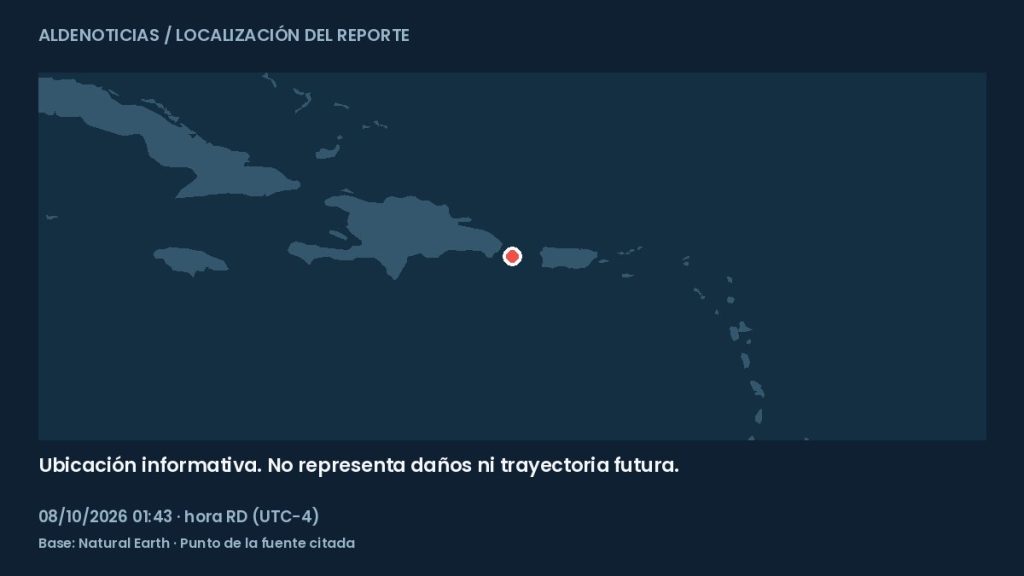 Mapa informativo: 51 km al sureste de Punta Cana, República Dominicana